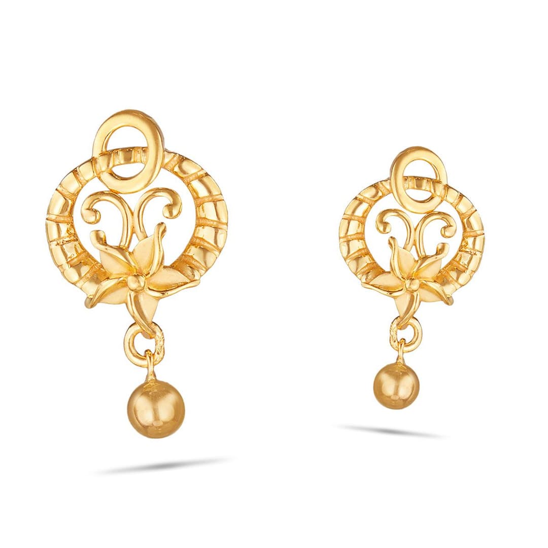 Enticing Gold Drop Earring
